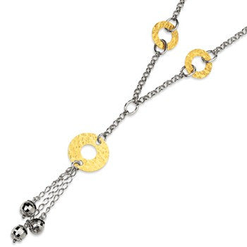 Sterling Silver and 18K Gold-Plated Fancy Necklace
