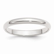 Sterling Silver 3mm Half-Round Wedding Band