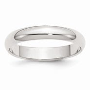 Sterling Silver 4mm Half-Round Wedding Band