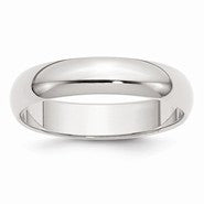 Sterling Silver 5mm Half-Round Wedding Band