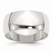 Sterling Silver 9mm Half-Round Wedding Band