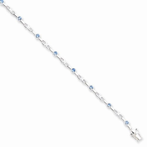 Sterling Silver Blue Topaz Bracelet