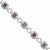 Sterling Silver Purple & Clear Cz Bracelet