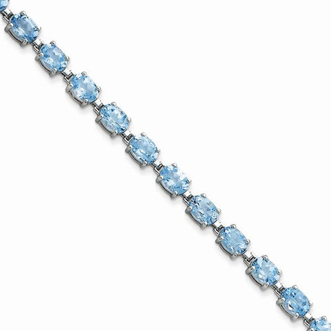 Sterling Silver Blue Topaz Bracelet