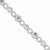 Sterling Silver Blue and Clear Cz Bracelet