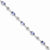 Sterling Silver Tanzanite and Diamond Bracelet