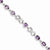 Sterling Silver Oval Heart Amethyst Bracelet