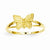 14k Yellow Gold Children's Butterfly Ring