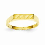 14k Yellow Gold Childs Diamond-Cut Ring