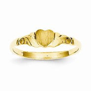 14k Yellow Gold Childs Heart Ring