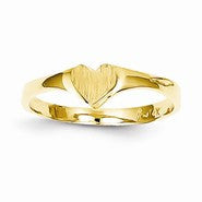 14k Yellow Gold Children's Heart Ring