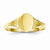 14k Yellow Gold Oval Child Signet Ring