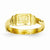 14k Yellow Gold Rectangle Baby Ring
