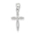 14k White Gold Passion Cross Charm hide-image