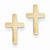 14k Yellow Gold Polished Cross Earrings