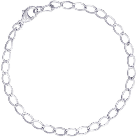Charm Bracelet in Sterling Silver, 8 inch