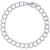 Double Spiral Charm Bracelet in Sterling Silver, 8 inch