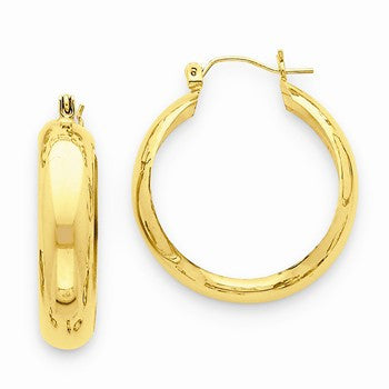 14k Yellow Gold Hoop Earrings