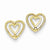 14k Yellow Gold Heart Earrings
