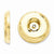 14k Yellow Gold Polished Round Fancy Earring Jackets