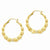 14k Yellow Gold Polished Bamboo Hoop Earrings