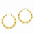 14k Yellow Gold Polished Bamboo Hoop Earrings