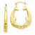 14k Yellow Gold Polished Dolphin Hoop Earrings
