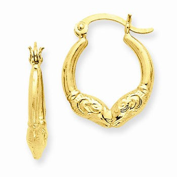 14k Yellow Gold Hoop Earrings