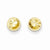 14k Yellow Gold Polished Diamond-cut Swirl 5mm Button Post Earrings