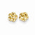 14k Yellow Gold Flower Post Earrings