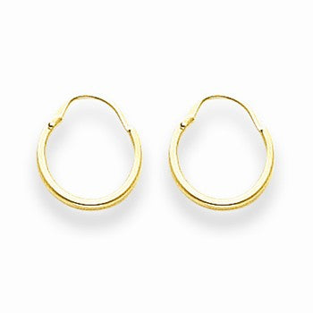14k Yellow Gold Hoop Earrings