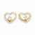 14k Yellow Gold Heart w/CZ Post Earrings