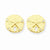 14k Yellow Gold S& Dollar Post Earrings