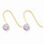 14k Yellow Gold Synthetic Alex&rite (Jun) Dangle Earrings