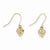 14k Yellow Gold Heart Dangle Earrings