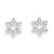 14k White Gold CZ Star of David Earrings