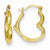 14k Yellow Gold Heart Shaped Hollow Hoop Earrings