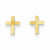 14k Yellow Gold Polished Cross Friction Post Earrings