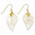 14k Yellow Gold Mother of Pearl Leaf Dangle Earrings