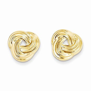 14k Yellow Gold Love Knot Earrings