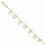 14K Tri-Color Gold Heart Bracelet