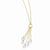 14K Two-Tone Adjustable Ustable Heart Drop Necklace