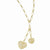 14K Yellow Gold Adjustable Heart Drop Necklace