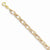 14K White and Yellow Gold Oval Link Bracelet