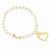 14K Yellow Gold Dangle Heart Bracelet