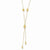 14K Yellow Gold Bead Lariat Necklace