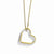 14K Two-Tone Double Heart Pendant On Necklace
