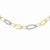 14K Two-Tone Polished and Textured Hollow Necklace