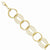 14K Yellow Gold Polished and Textured Hollow Bracelet