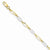 14K White and Yellow Gold Polished Fancy Link Bracelet